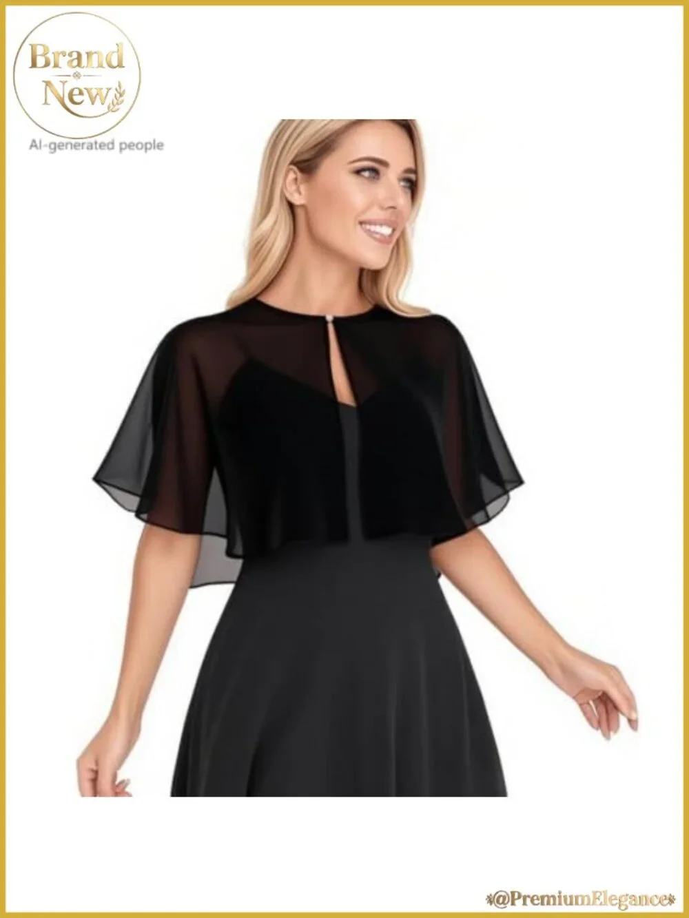 Chiffon Shawl Wrap Pearl Button Formal Evening Dress Cover Up